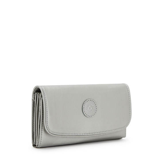 Kipling Money Land Metallic Snap Wallet Pung Sølv | DK 2179EB